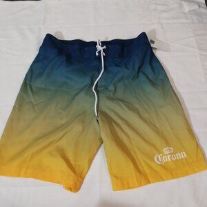 Corona Blue and Yellow Gradient Swim Shorts Size Medium